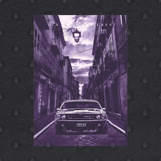 Classic Car in Purple scale by Alkahfsmart